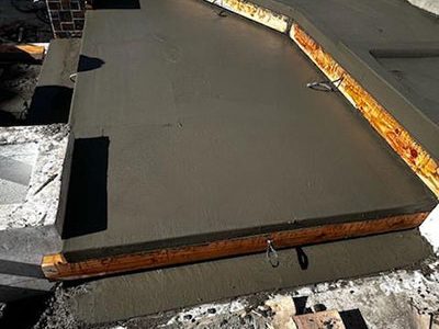 Freshly Finished Concrete Slab