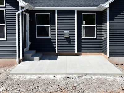Freshly Poured Concrete Driveway